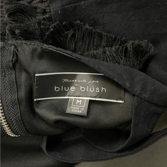 Blush Blush Black Bohemian Fringe Crop Top - Picture 4 of 5